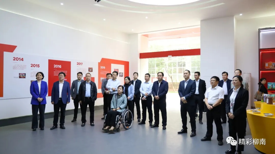 甘肅定西市考察團到柳南區(qū)考察螺螄粉產(chǎn)業(yè)發(fā)展，并參觀由立標(biāo)展覽布展的螺螄粉文化館